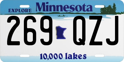 MN license plate 269QZJ