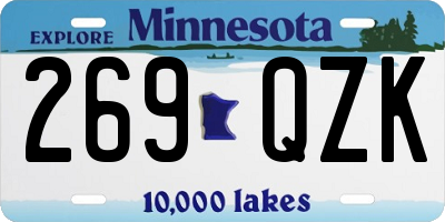 MN license plate 269QZK