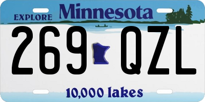 MN license plate 269QZL