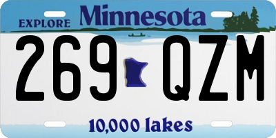 MN license plate 269QZM