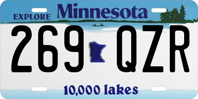 MN license plate 269QZR