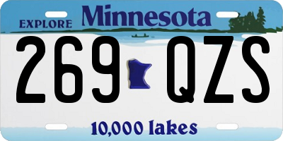 MN license plate 269QZS