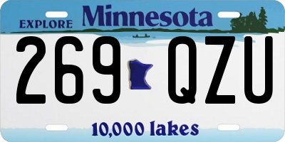 MN license plate 269QZU