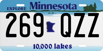 MN license plate 269QZZ