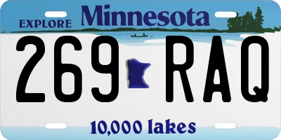 MN license plate 269RAQ