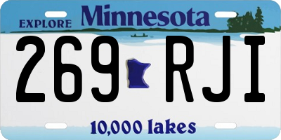 MN license plate 269RJI