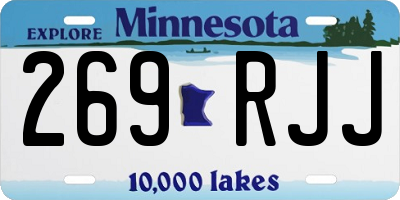 MN license plate 269RJJ