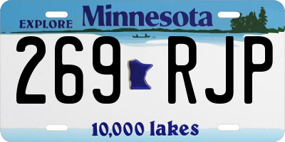 MN license plate 269RJP