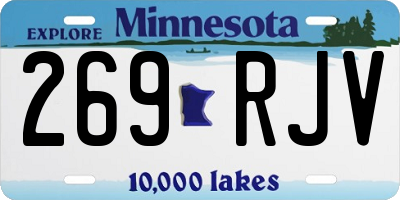 MN license plate 269RJV