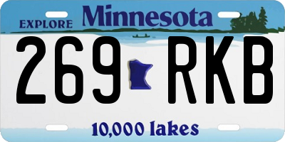 MN license plate 269RKB