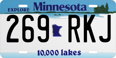 MN license plate 269RKJ