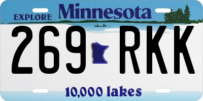MN license plate 269RKK