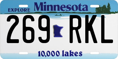 MN license plate 269RKL