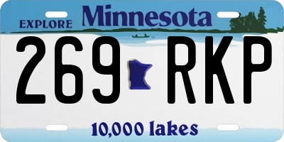 MN license plate 269RKP