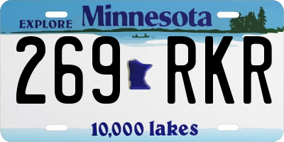 MN license plate 269RKR