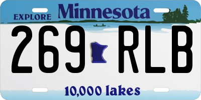 MN license plate 269RLB