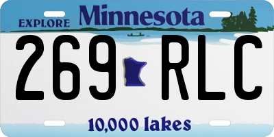 MN license plate 269RLC