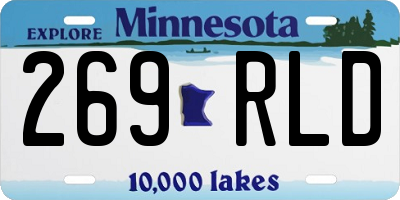 MN license plate 269RLD