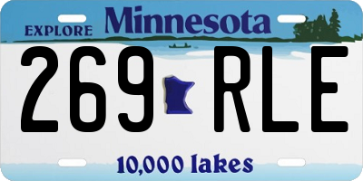 MN license plate 269RLE