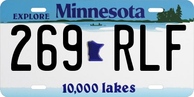 MN license plate 269RLF