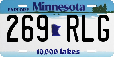 MN license plate 269RLG
