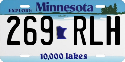 MN license plate 269RLH