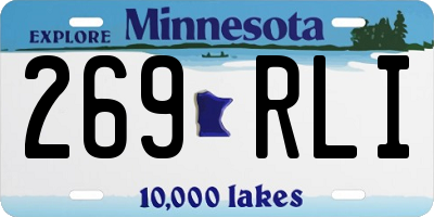 MN license plate 269RLI