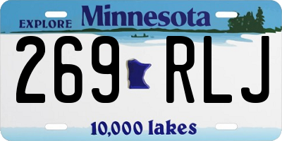 MN license plate 269RLJ