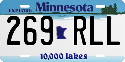 MN license plate 269RLL
