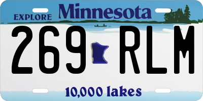 MN license plate 269RLM