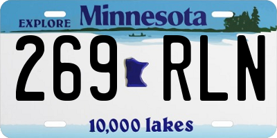 MN license plate 269RLN