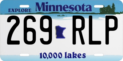 MN license plate 269RLP