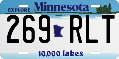 MN license plate 269RLT