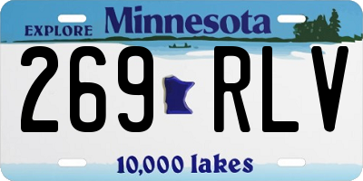 MN license plate 269RLV