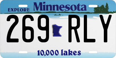 MN license plate 269RLY