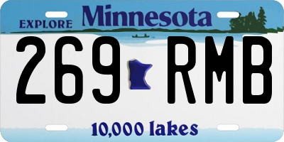 MN license plate 269RMB