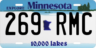 MN license plate 269RMC