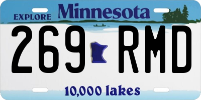MN license plate 269RMD