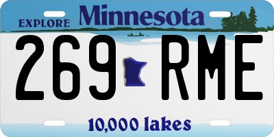 MN license plate 269RME