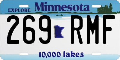 MN license plate 269RMF