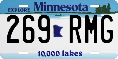 MN license plate 269RMG