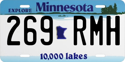 MN license plate 269RMH