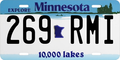 MN license plate 269RMI