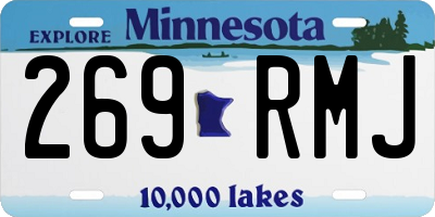 MN license plate 269RMJ