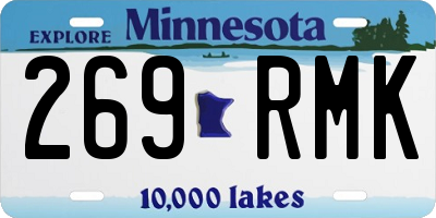 MN license plate 269RMK