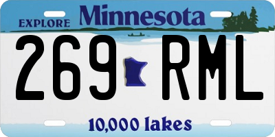 MN license plate 269RML