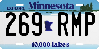 MN license plate 269RMP