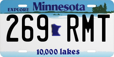 MN license plate 269RMT