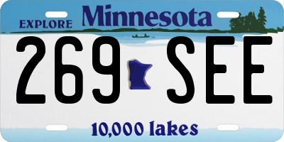MN license plate 269SEE