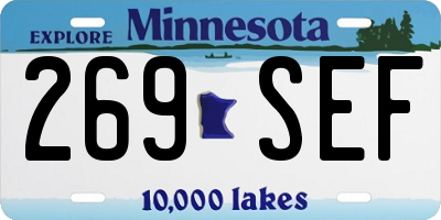 MN license plate 269SEF